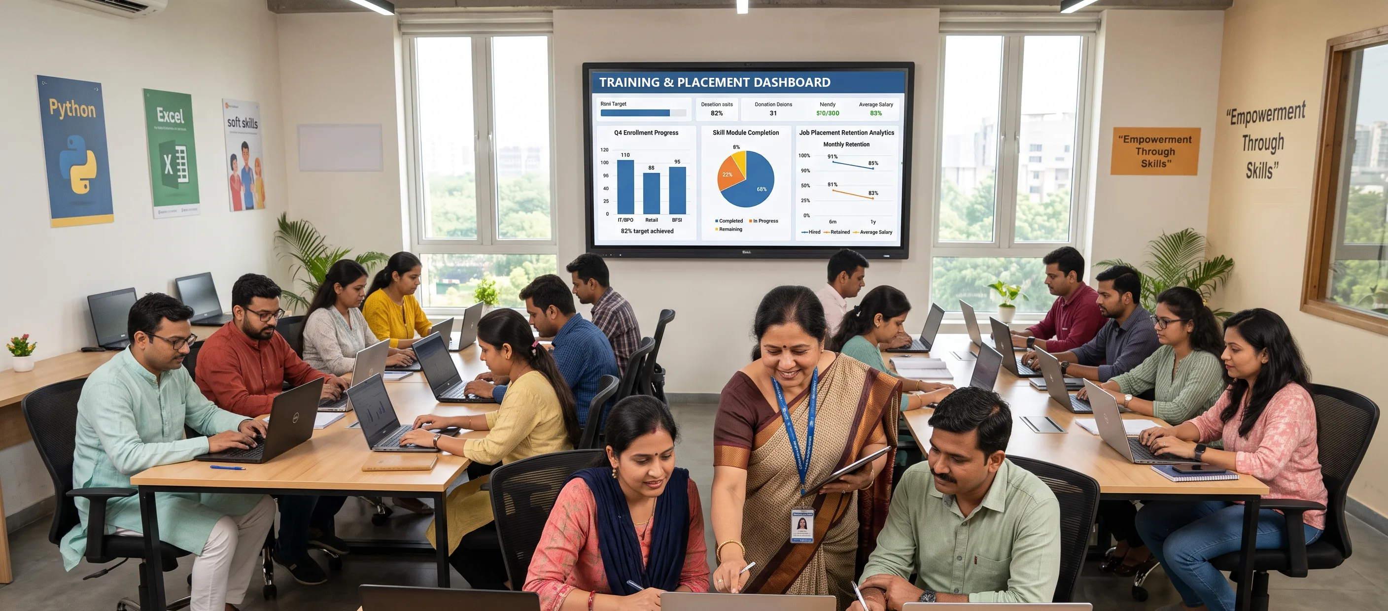 Enrollment to employment, tracked in one system